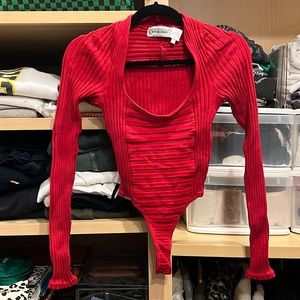 Vintage silk sweater body suit